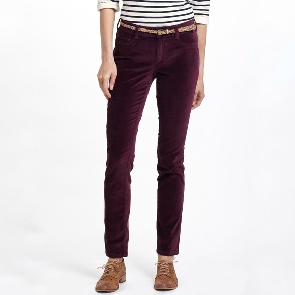 plum velvet trousers